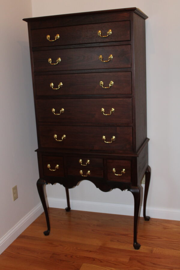 Queen Anne 9 Drawer Highboy Dresser